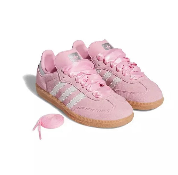 아디다스 삼바 OG 핑크 화이트 프릴 리틀 키즈