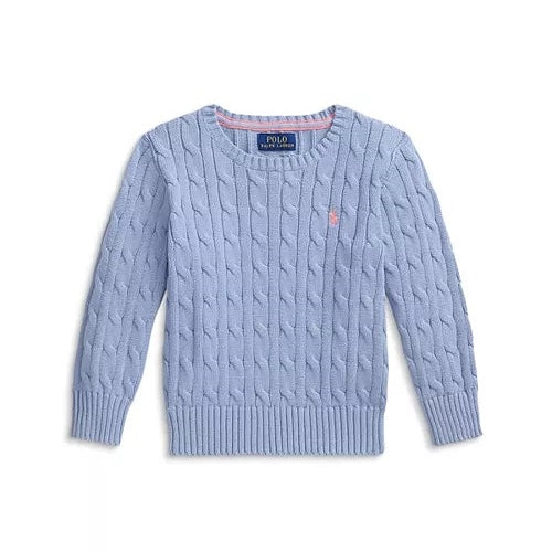 [SALE] 폴로 케이블 니트 코튼 스웨터 베슬 블루