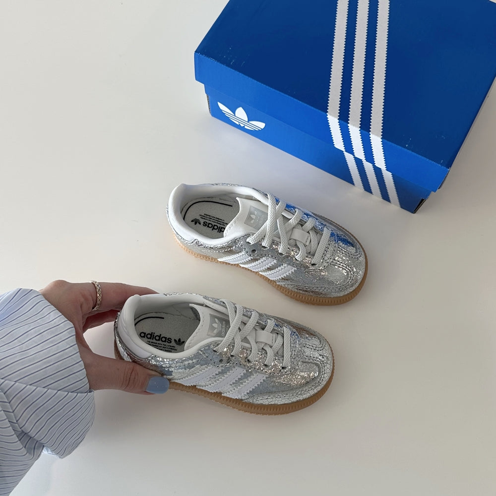 아디다스 삼바 OG 실버 메탈릭 토들러
