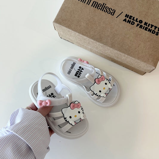 미니 멜리사 키티 힙 샌들 화이트