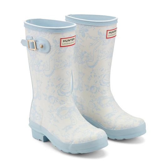 HunterXLoveShackFancy 오리지널 숏 레인 부츠 블루 보우(180-230size)