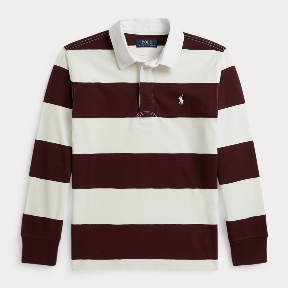 폴로 랄프로렌 럭비 티셔츠 버건디 화이트 (2T~XL)
