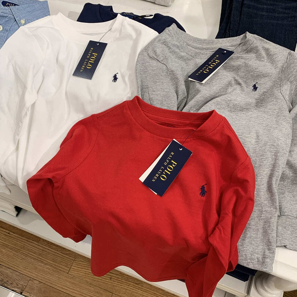 폴로 랄프로렌 롱 슬리브 티셔츠 레드 (2T~XL)