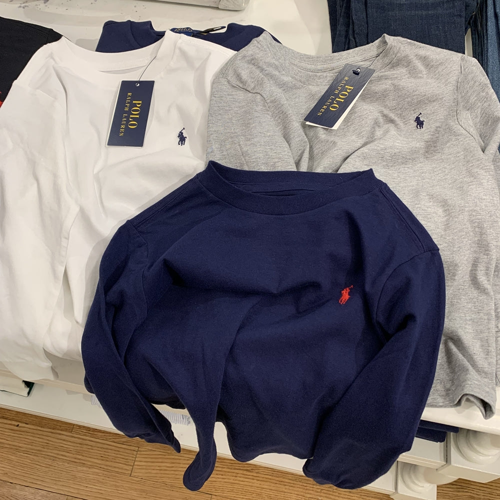 폴로 랄프로렌 롱 슬리브 티셔츠 그레이 (2T~XL)